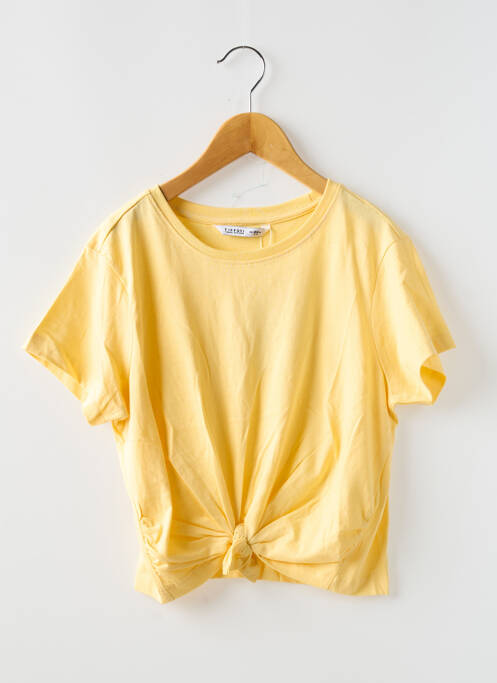 T-shirt coupe droite manches courtes jaune TIFFOSI fille