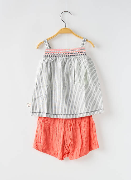 Ensemble short orange BOBOLI fille