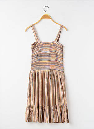 Robe mi-longue fines bretelles fines bretelles marron TIFFOSI fille