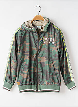 Imperméable imprimé fantaisie a capuche vert BOBOLI garçon
