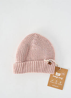 Bonnet maille grosse maille rose BABY'S ONLY fille