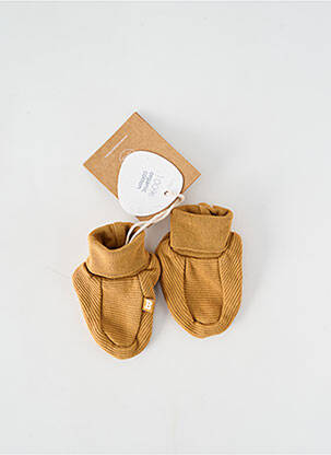 Chaussons/pantoufles semelle extérieure textile bout rond marron BABY'S ONLY garçon