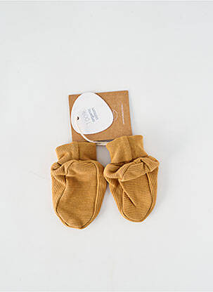 Chaussons/pantoufles semelle extérieure textile bout rond marron BABY'S ONLY garçon