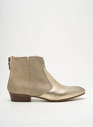Bottines/boots matière lisse talon plat jusqu'à 3cm or MELINE femme