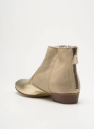 Bottines/boots matière lisse talon plat jusqu'à 3cm or MELINE femme