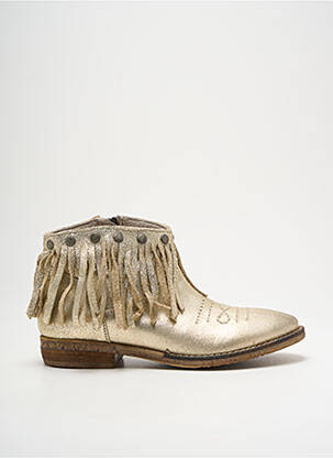 Bottines/boots matière lisse talon plat jusqu'à 3cm or MELINE femme