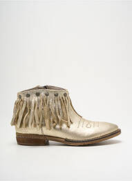 Bottines/boots matière lisse talon plat jusqu'à 3cm or MELINE femme
