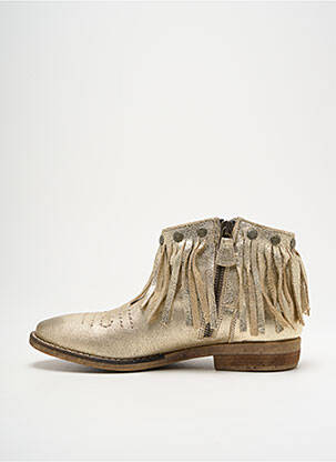 Bottines/boots matière lisse talon plat jusqu'à 3cm or MELINE femme