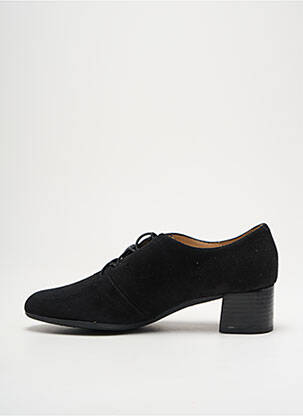 Mocassins nubuck talon de 4 à 6cm noir BRENDA ZARO femme