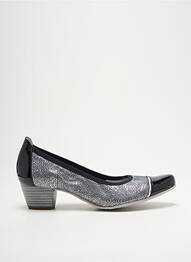 Escarpins cubain talon de 4 à 6cm argent UN TOUR EN VILLE femme