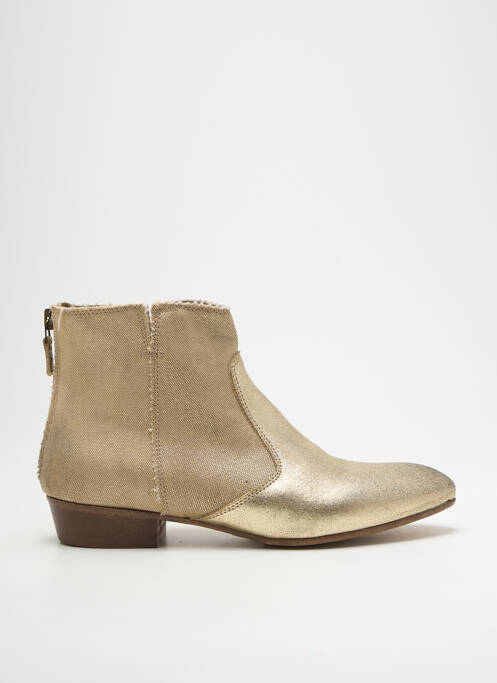 Bottines/boots matière lisse talon plat jusqu'à 3cm or MELINE femme