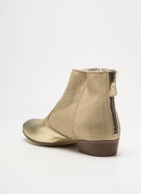 Bottines/boots matière lisse talon plat jusqu'à 3cm or MELINE femme