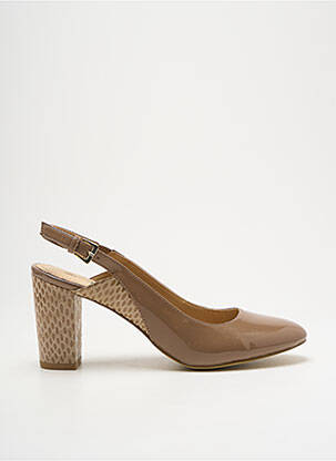 Escarpins fermeture boucle(s) talon de 7 à 9cm beige INITIALE PARIS femme