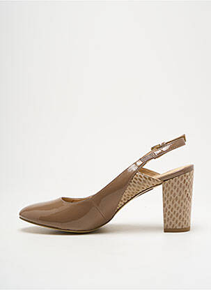 Escarpins fermeture boucle(s) talon de 7 à 9cm beige INITIALE PARIS femme