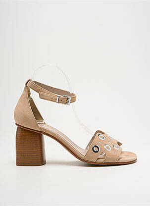 Sandales/nu pieds fermeture bride(s) talon de 7 à 9cm beige DONNA PIU femme
