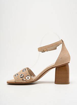 Sandales/nu pieds fermeture bride(s) talon de 7 à 9cm beige DONNA PIU femme