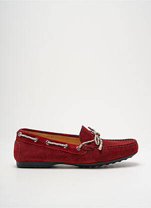 Chaussures bâteau tissage satiné talon plat jusqu'à 3cm rouge TRIVER FLIGHT femme