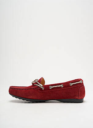 Chaussures bâteau tissage satiné talon plat jusqu'à 3cm rouge TRIVER FLIGHT femme