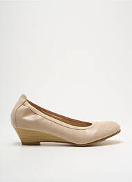Escarpins tissage satiné talon de 4 à 6cm beige SARAH ZANKA femme