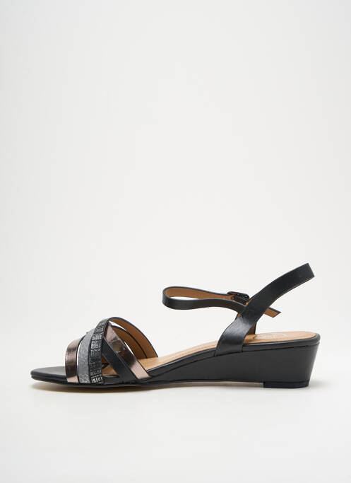 Sandales/nu pieds matière lisse talon de 4 à 6cm noir INITIALE PARIS femme