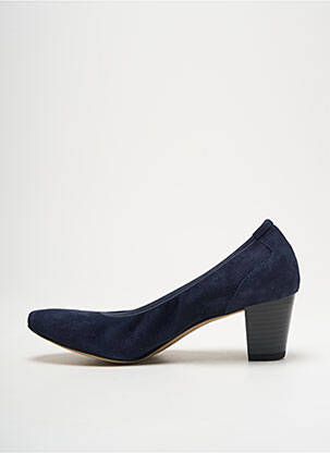 Escarpins nubuck talon de 4 à 6cm bleu PERLATO femme