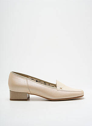 Mocassins matière lisse talon plat jusqu'à 3cm beige OMBELLE femme