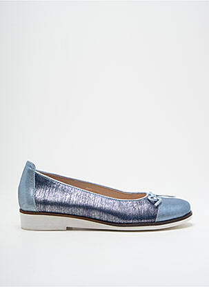 Ballerines matière lisse talon plat jusqu'à 3cm bleu SWEDI femme