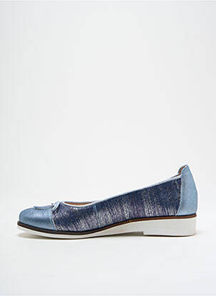 Ballerines matière lisse talon plat jusqu'à 3cm bleu SWEDI femme