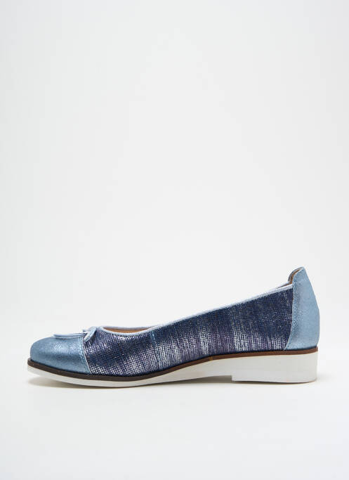 Ballerines matière lisse talon plat jusqu'à 3cm bleu SWEDI femme