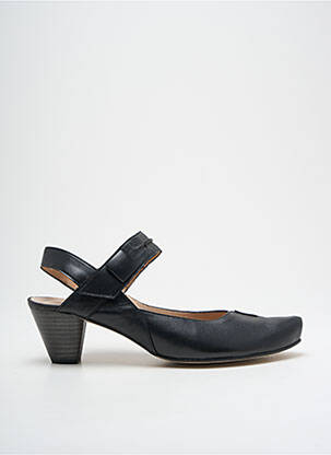 Sandales/nu pieds matière lisse talon de 4 à 6cm noir SWEET femme