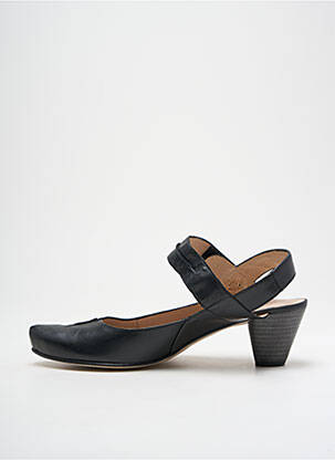 Sandales/nu pieds tissage satiné talon de 4 à 6cm noir SWEET femme