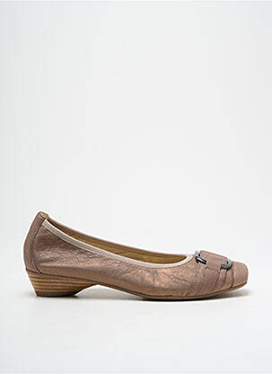 Ballerines matière lisse talon plat jusqu'à 3cm marron SWEET femme