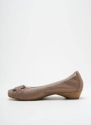 Ballerines matière lisse talon plat jusqu'à 3cm marron SWEET femme