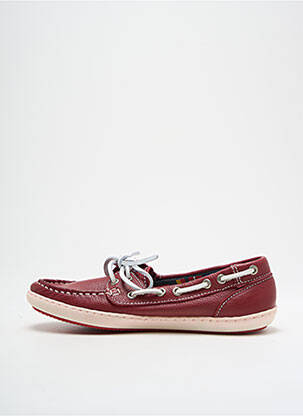Chaussures bâteau tissage satiné talon plat jusqu'à 3cm rouge FEETYOU femme
