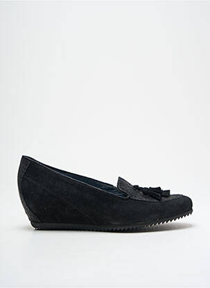 Mocassins nubuck talon de 4 à 6cm noir SIOUX femme