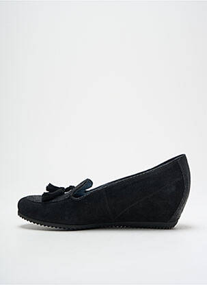 Mocassins nubuck talon de 4 à 6cm noir SIOUX femme