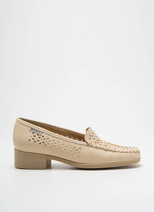 Mocassins voute plantaire talon plat jusqu'à 3cm beige MARCO femme