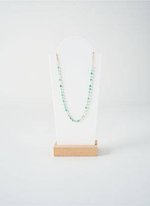 Collier ornement pierre vert TATA GISELE femme