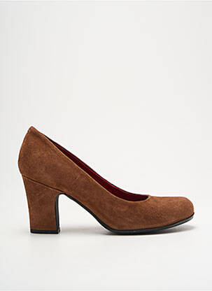 Escarpins nubuck talon de 4 à 6cm marron PONS QUINTANA femme