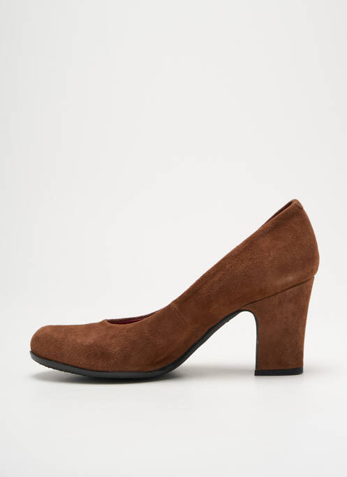 Escarpins nubuck talon de 4 à 6cm marron PONS QUINTANA femme
