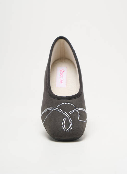 Chaussons/Pantoufles gris EXQUISE pour femme