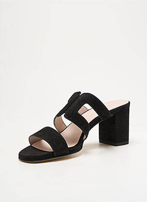 Mules/sabots nubuck talon de 4 à 6cm noir TRIVER FLIGHT femme