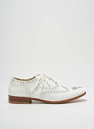 Derbies matière lisse talon plat jusqu'à 3cm blanc TRIVER FLIGHT femme