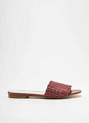 Mules/sabots tissage satiné talon plat jusqu'à 3cm marron MICHEL VIVIEN femme