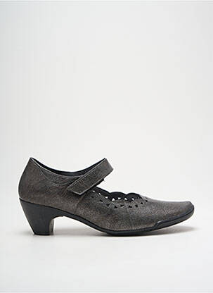 Escarpins tissage satiné talon de 4 à 6cm gris ARTIKA SOFT femme