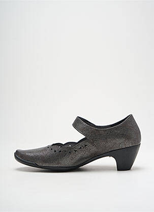 Escarpins tissage satiné talon de 4 à 6cm gris ARTIKA SOFT femme