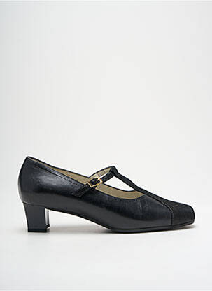 Escarpins tissage satiné talon de 4 à 6cm noir ALEXANDRIA femme
