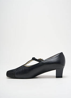 Escarpins bout carré talon de 4 à 6cm noir ALEXANDRIA femme