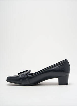 Mocassins matière lisse talon de 4 à 6cm bleu ALEXANDRIA femme