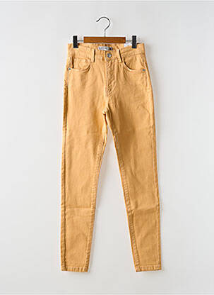Jeans skinny stretch taille ajustable orange TIFFOSI fille